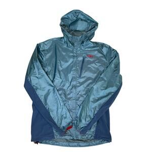 Outdoor Research men's blue red Heium II Pertex Shield  rain zip jacket M***